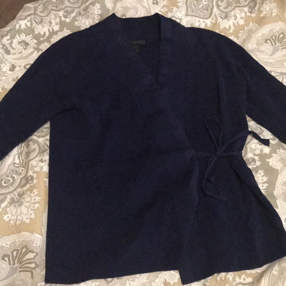 J. Crew Navy Wrap Sweater